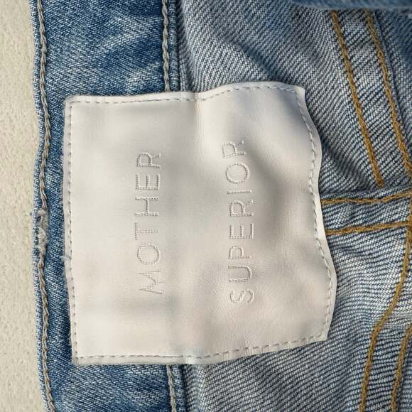 MOTHER Superior The Tomcat High-Rise Straight Distressed Jeans in The Confession - Picture 4 of 6